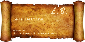 Lenz Bettina névjegykártya